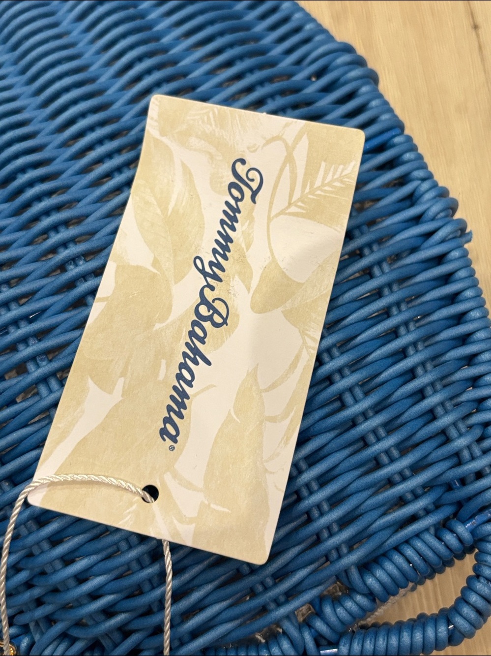 NWT Tommy Bahama blue Wicker Whale crossbody/ Handbag - Picture 5 of 5